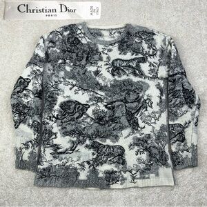 Dior Black and Gray Crew Neck Sweater